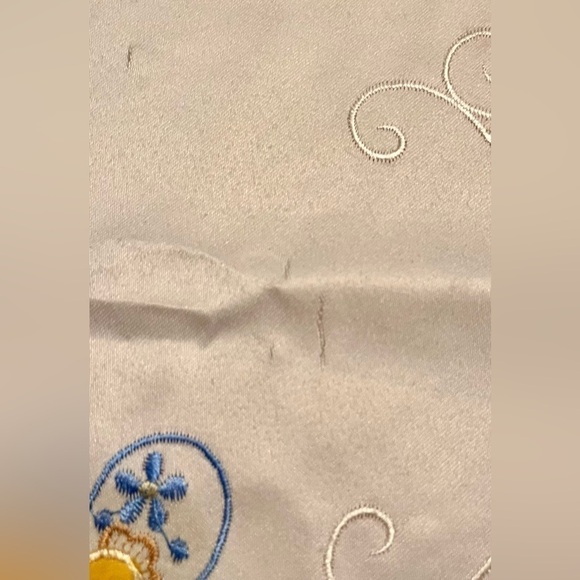 Three appliquéd Bunny placemats Lusterware serving bowl Daffodils Spring Easter - Picture 11 of 16